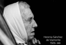 Tristeza por la muerte de Herenia Martínez Cámara de Sánchez Viamonte, integrante de Madres de Plaza de Mayo de La Plata